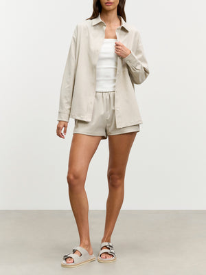 Womens Pull On Short in Stone