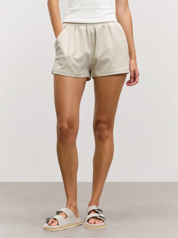 Womens Pull On Short in Stone
