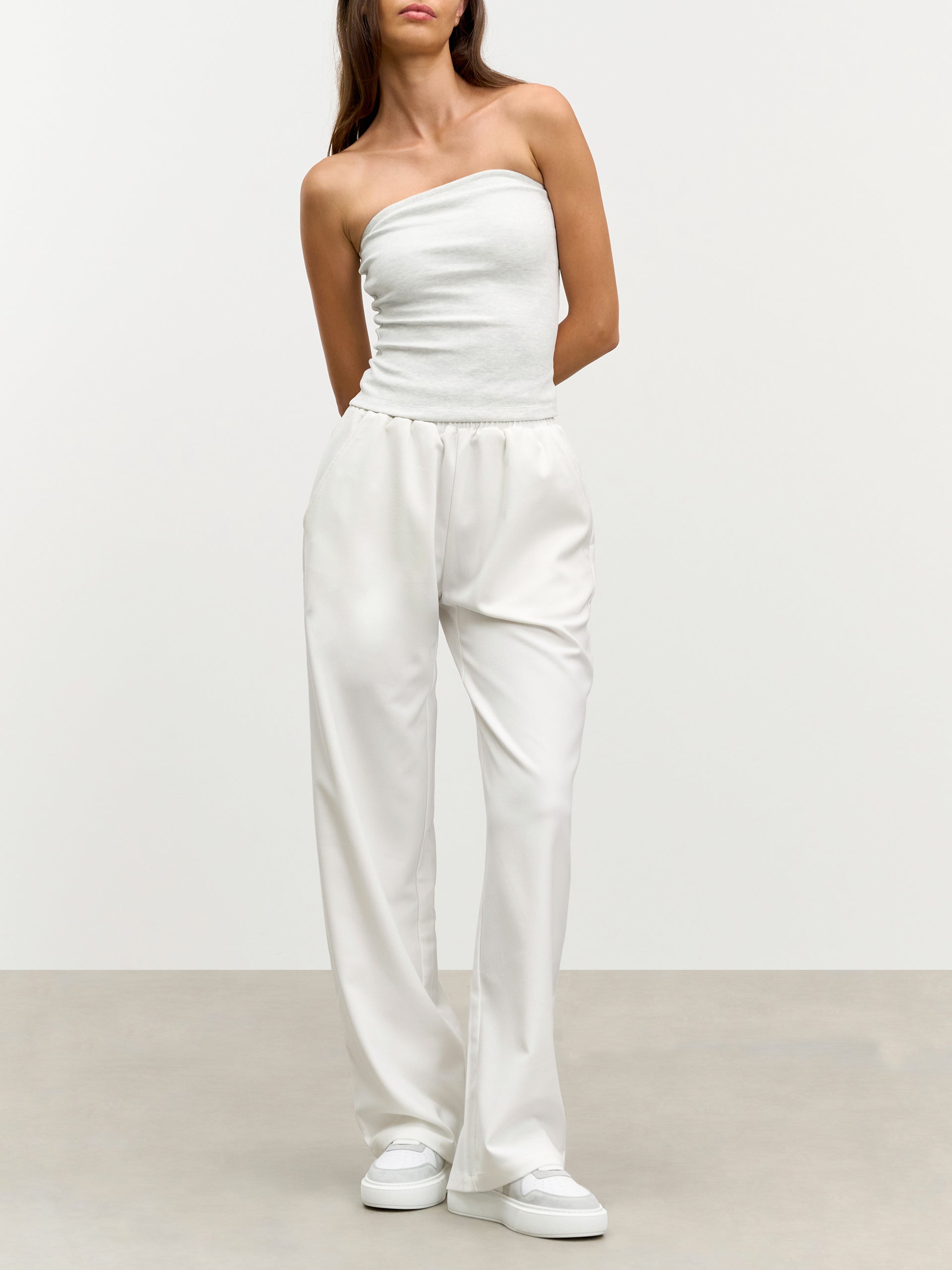 Womens Pull On Trouser in White