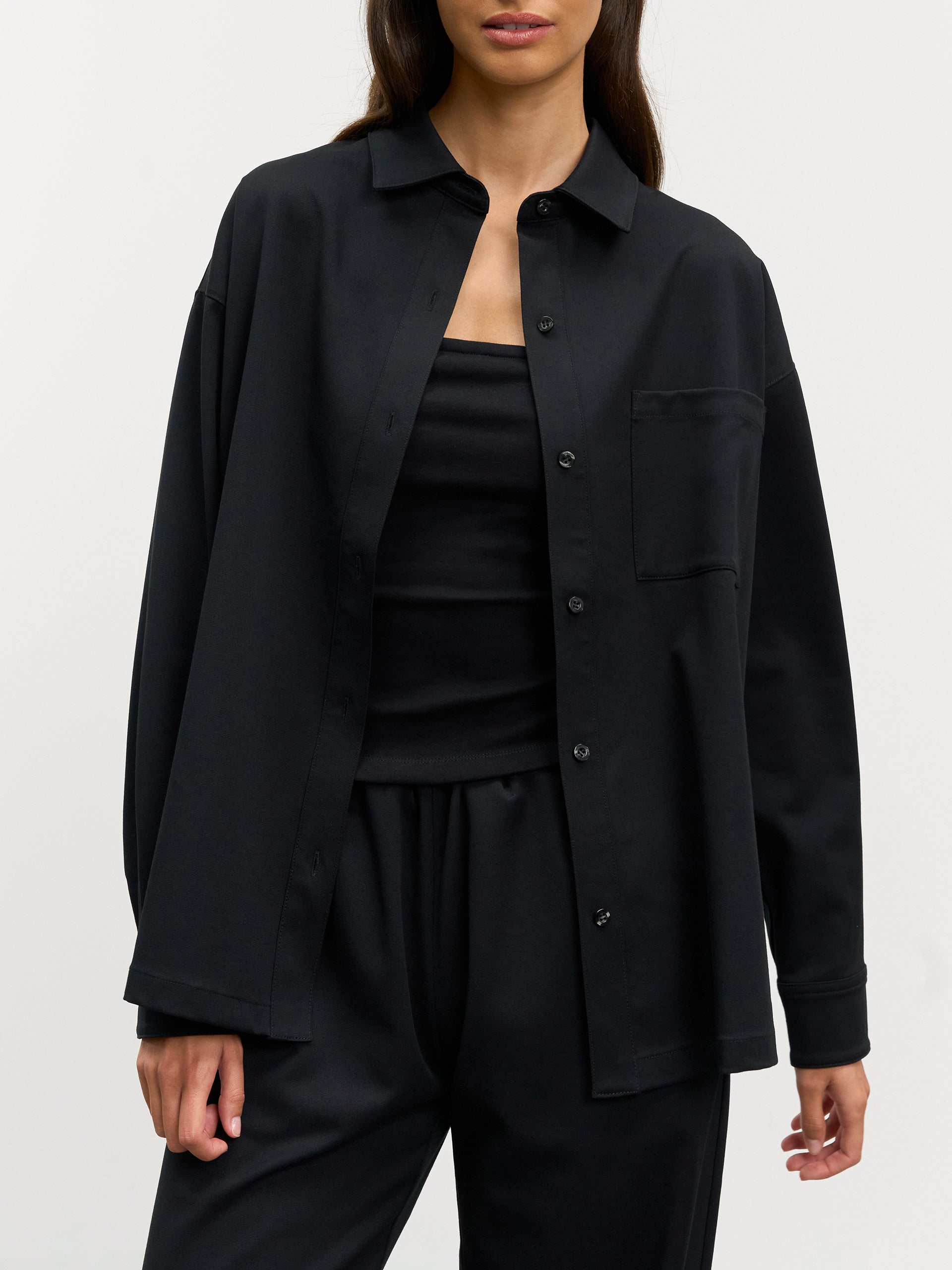 Womens Relaxed Shirt in Black