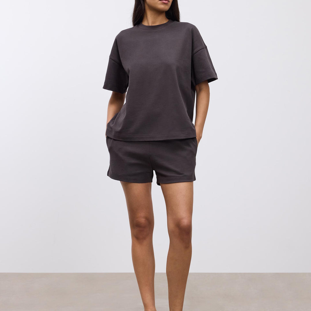 Womens Brushed Relaxed Short in Brown