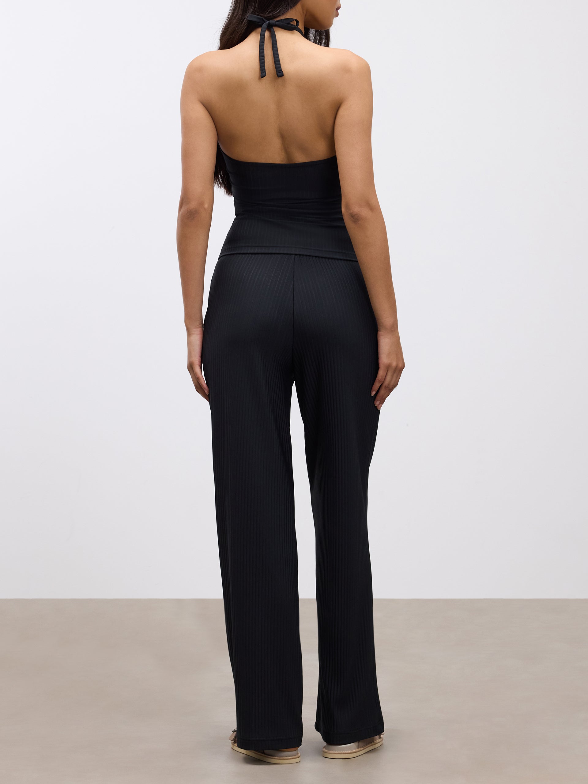 Womens Pleated Trouser in Black