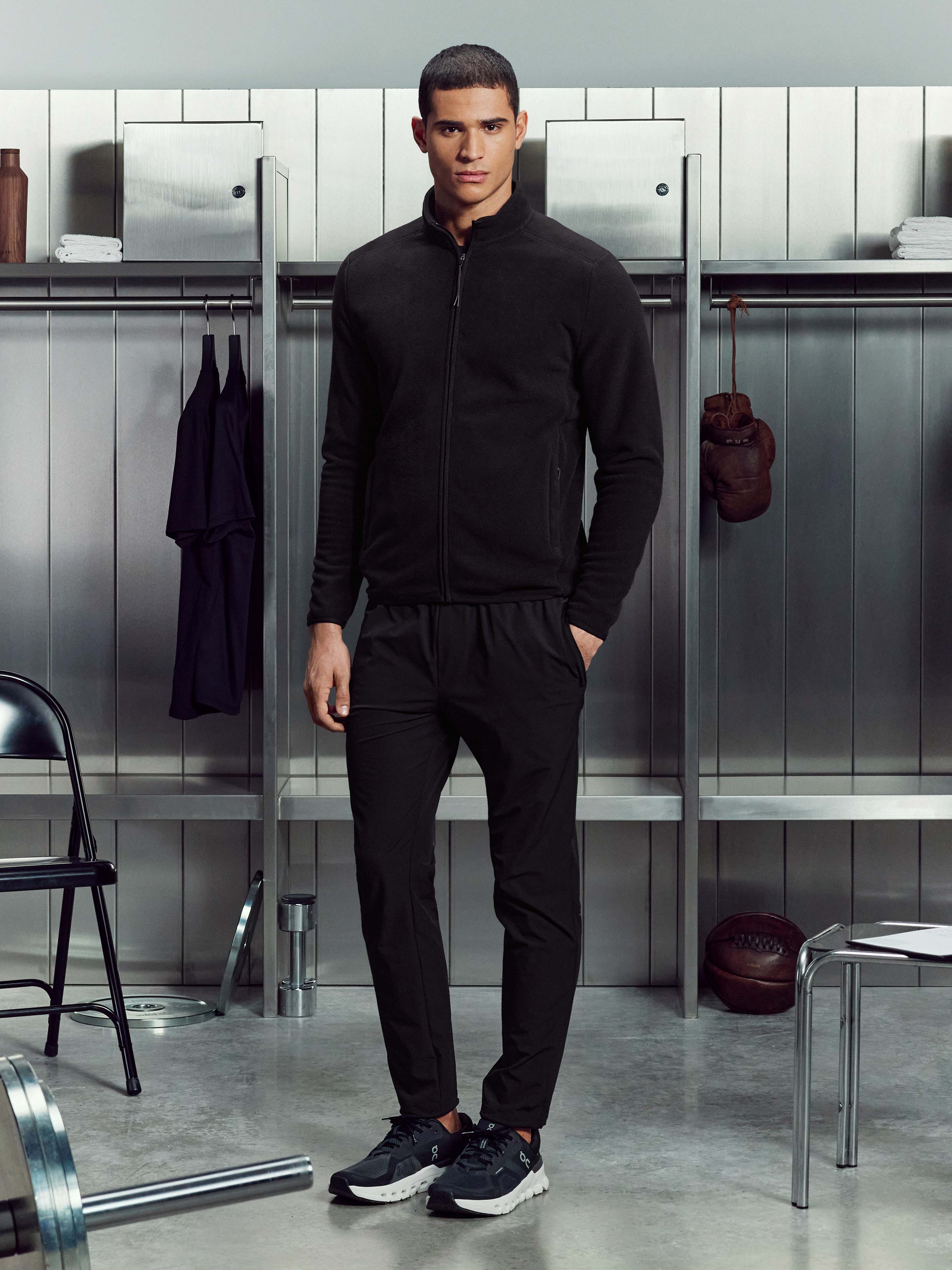 Fleece Jacket in Black