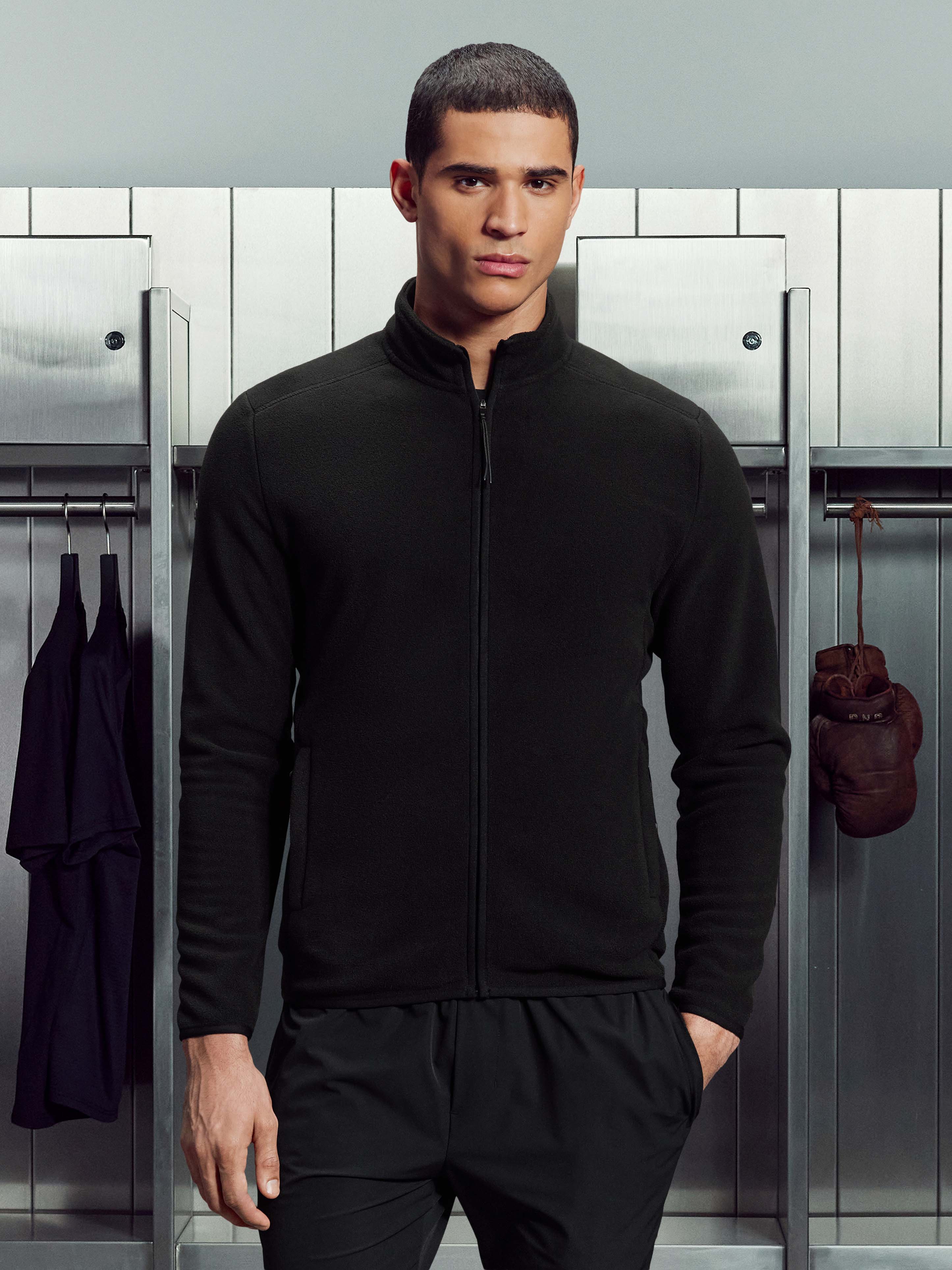 Fleece Jacket in Black