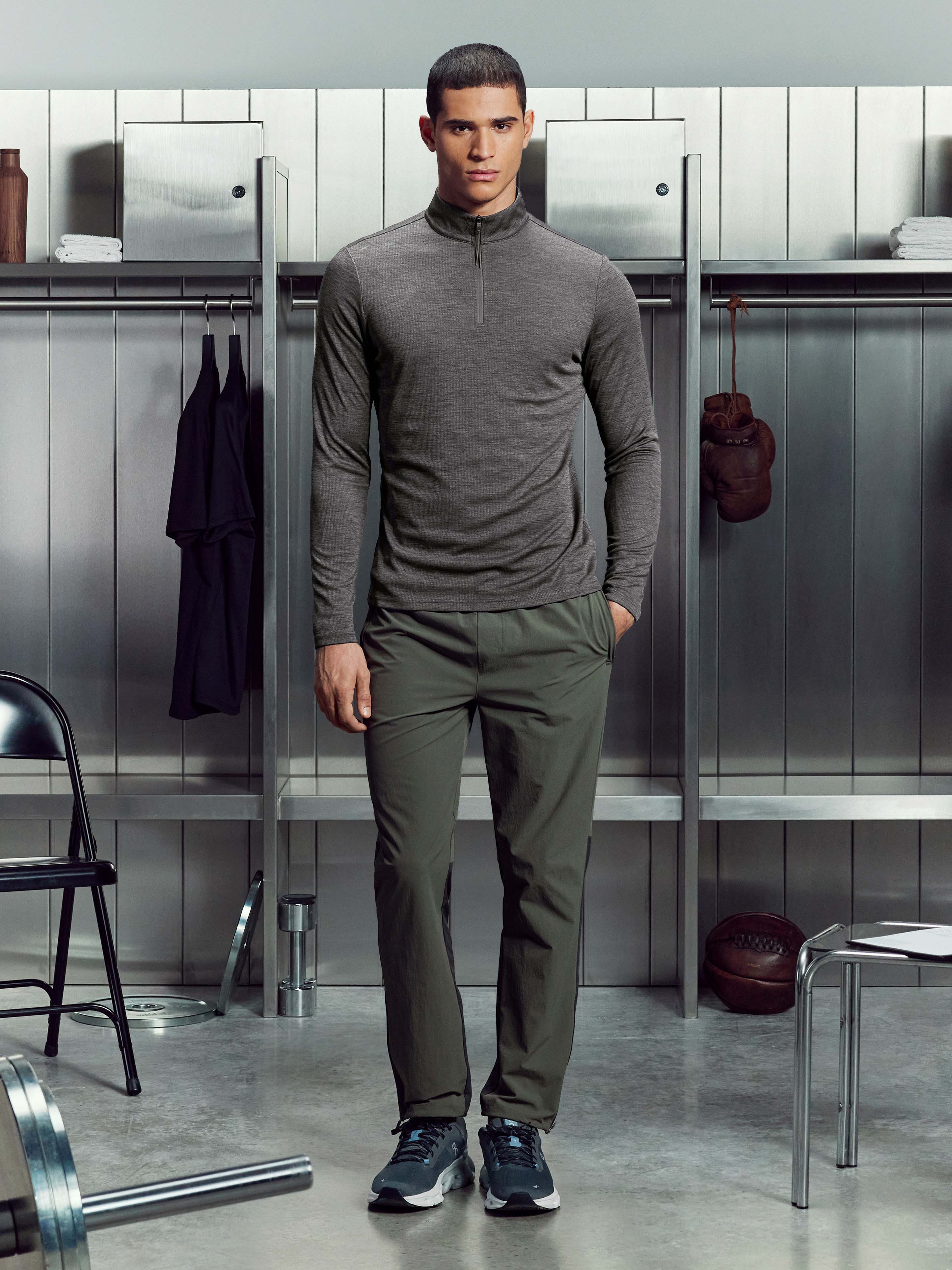 Trail Half Zip in Charcoal