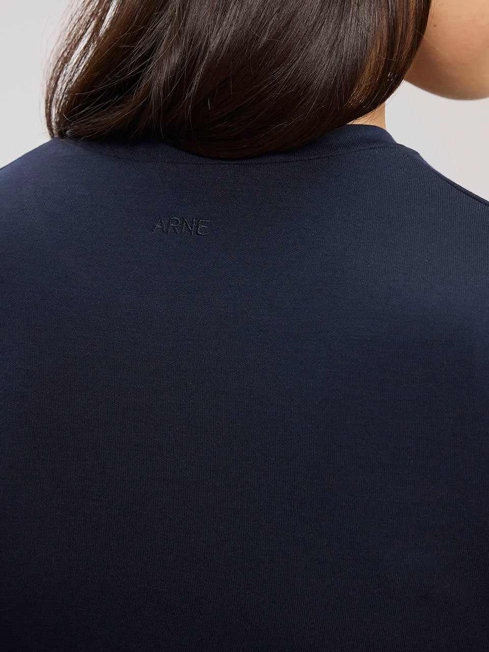 Womens Soft Interlock Long Sleeve Top in Navy