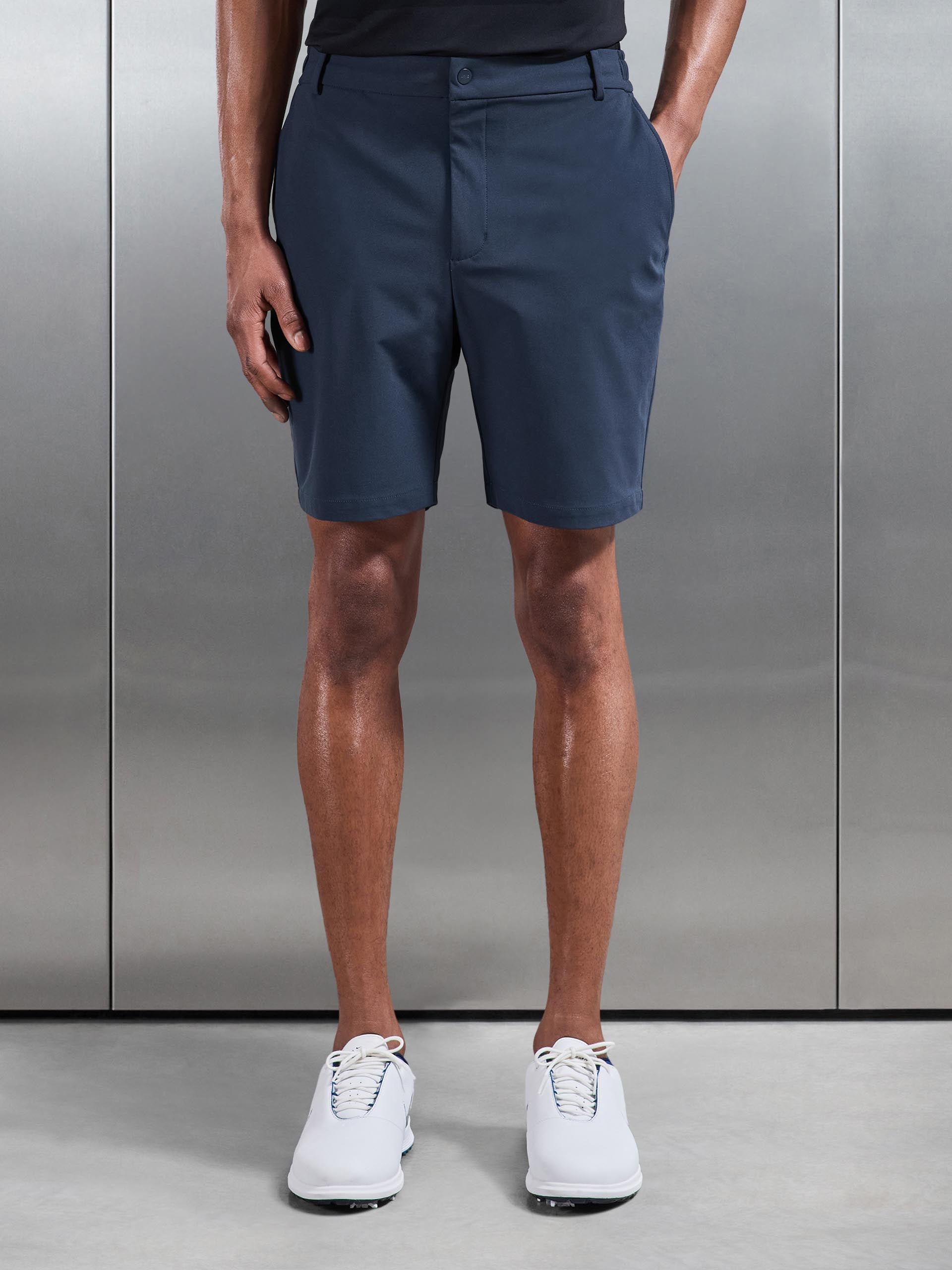 Golf Short in Steel Blue