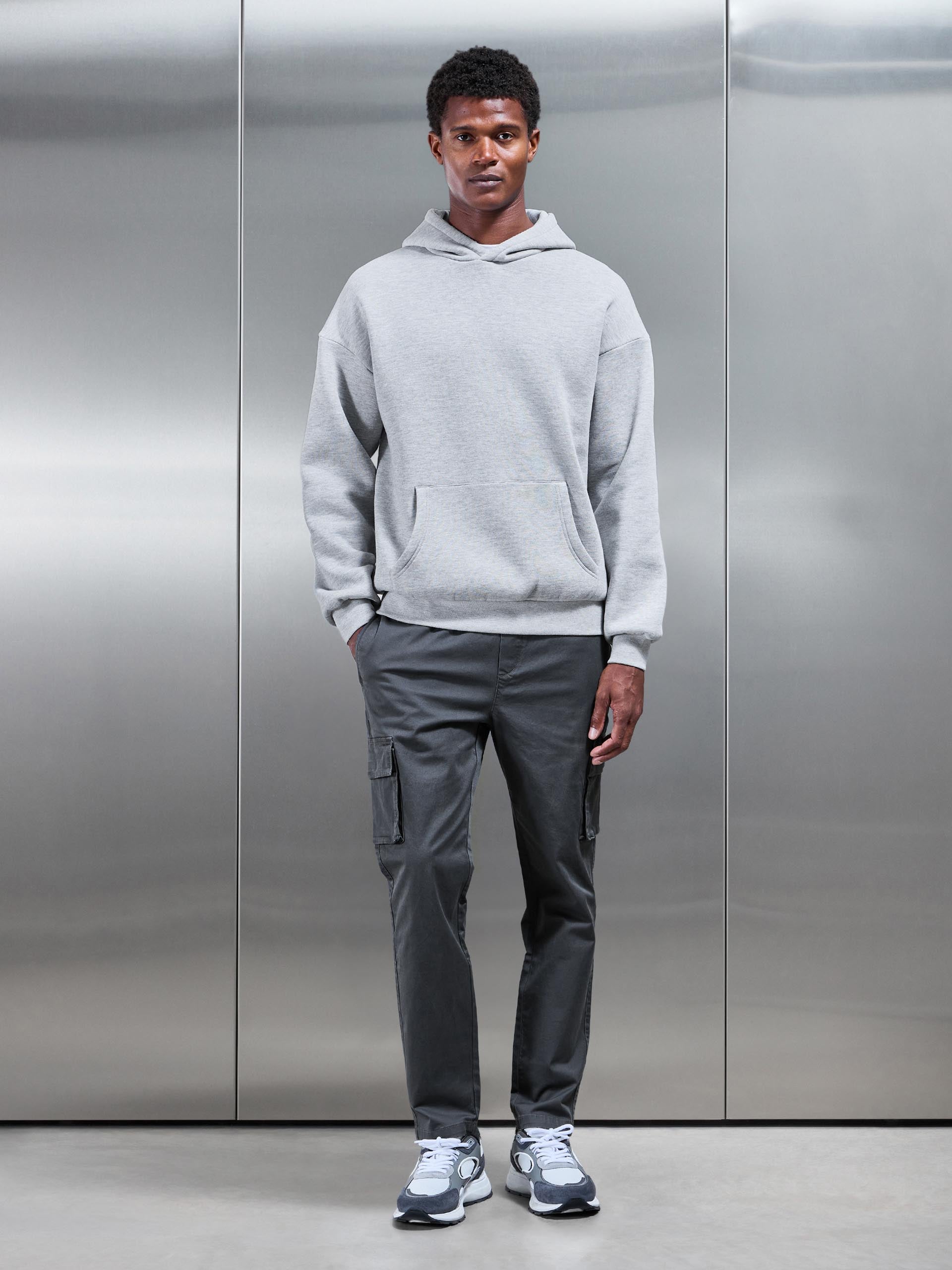 3D Cotton Cargo Pant in Grey