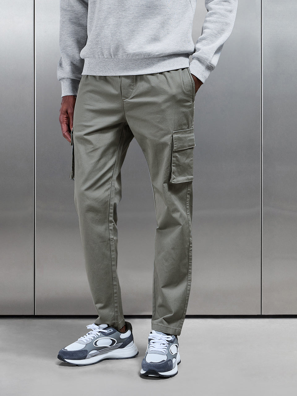 3D Cotton Cargo Pant in Olive