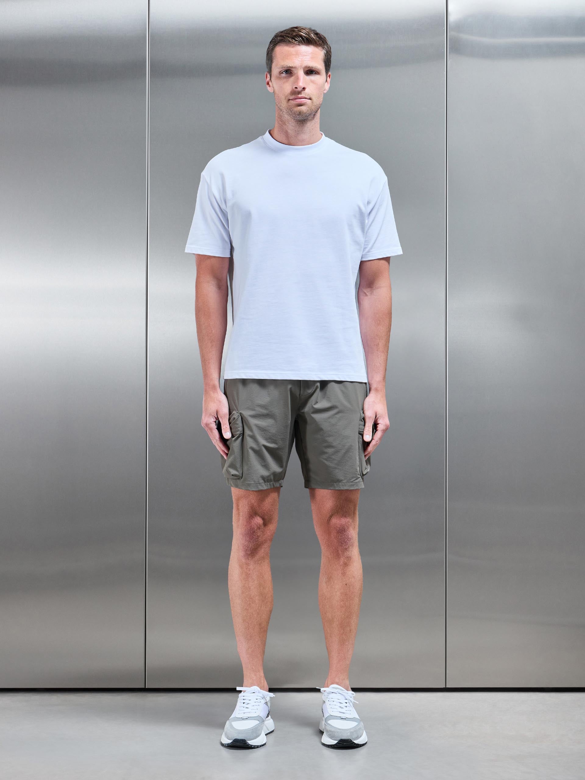 3D Pocket Cargo Short in Olive