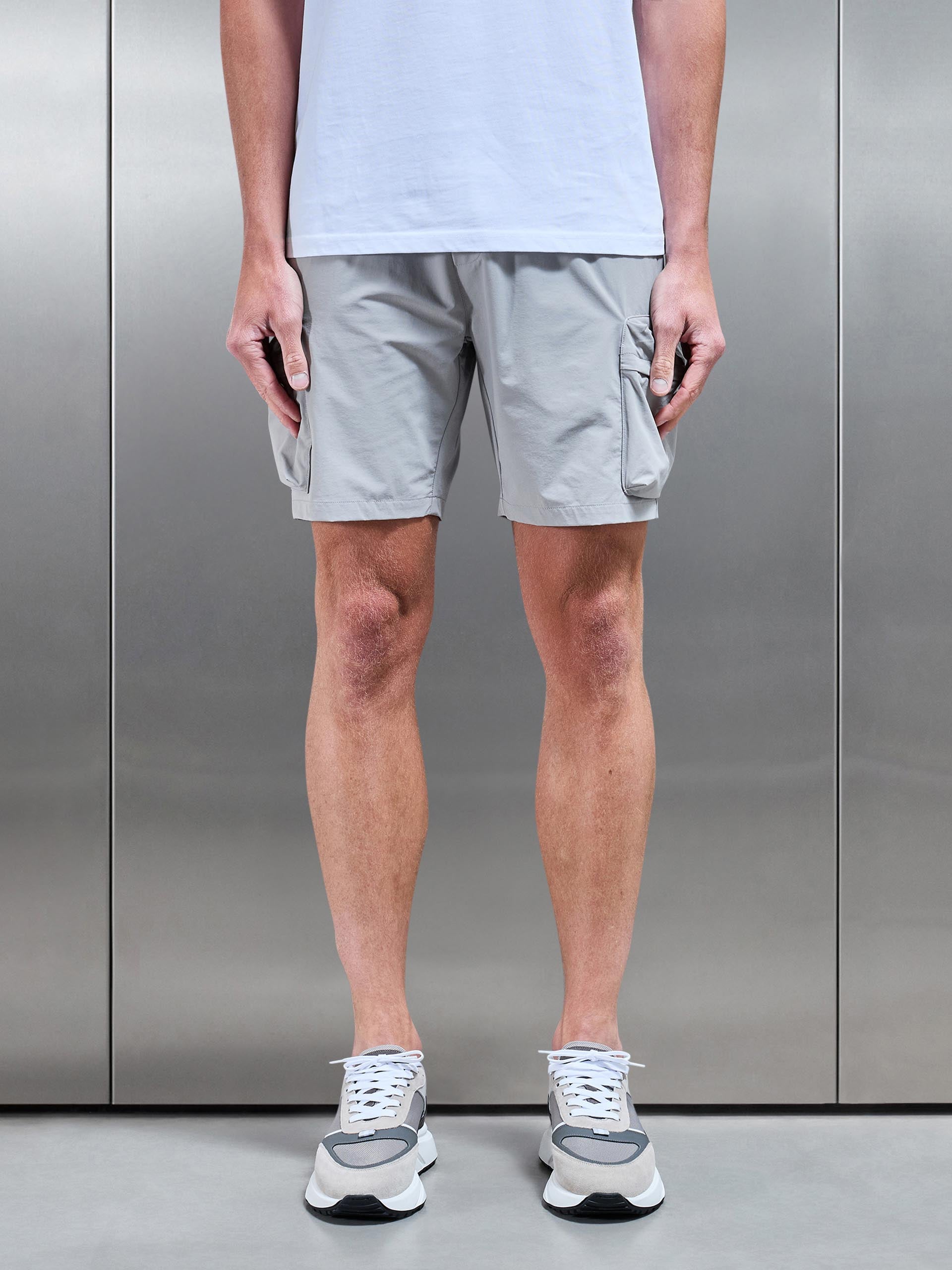 3D Pocket Cargo Short in Stone