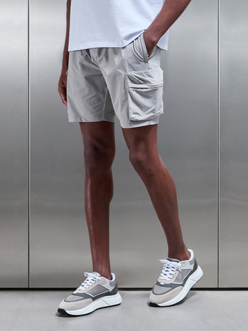 3D Pocket Cargo Short in Stone