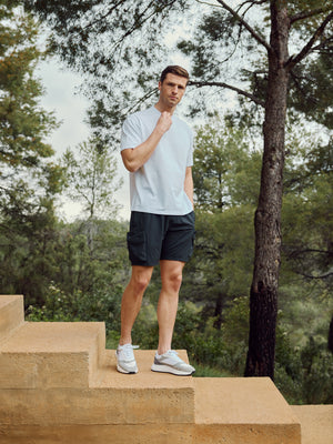 3D Pocket Cargo Short in Grey