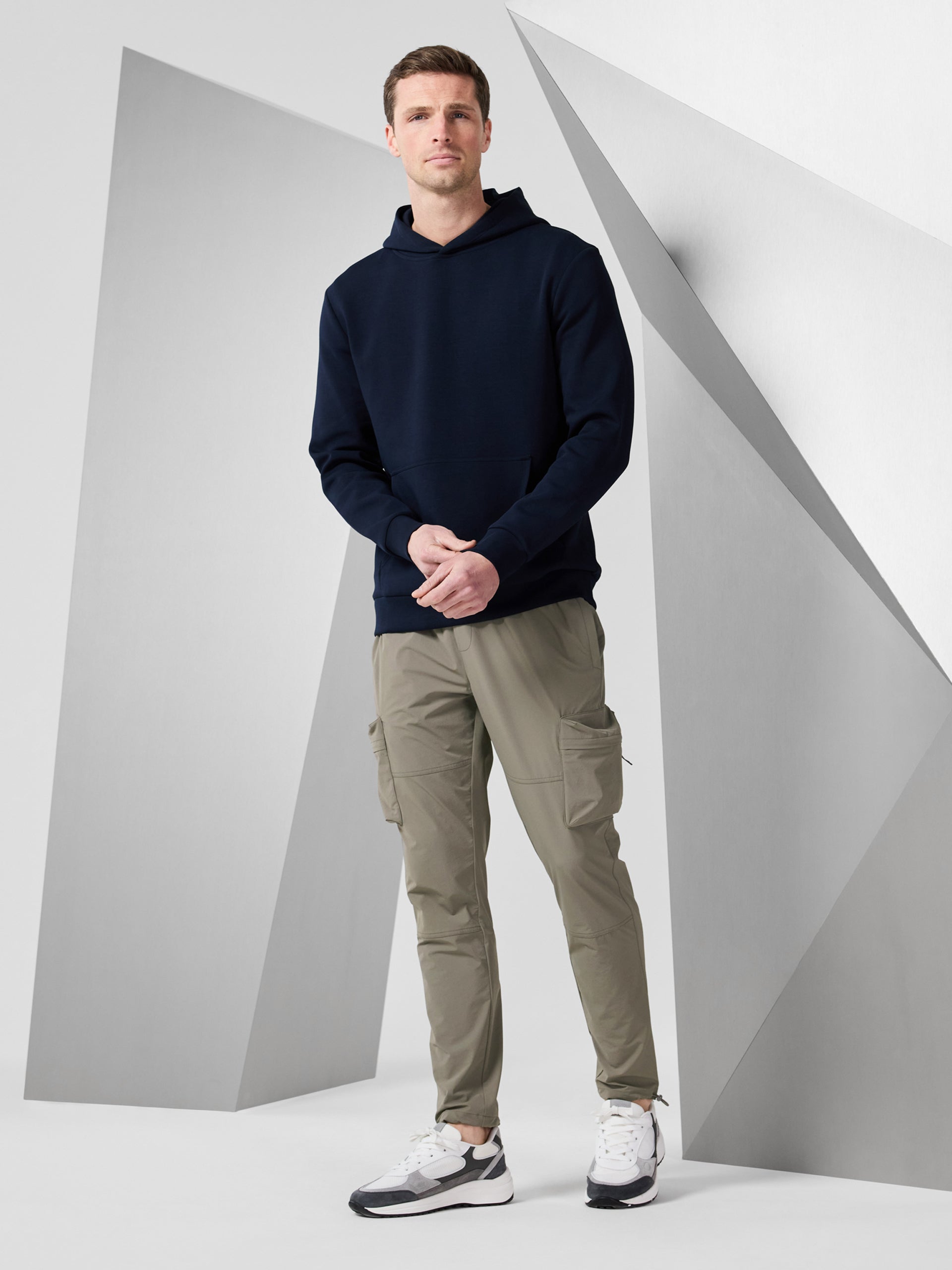 Technical 3D Cargo Pant in Olive