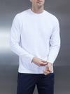 3 Pack Long Sleeve Slim Fit T-shirt in White / Navy / Black