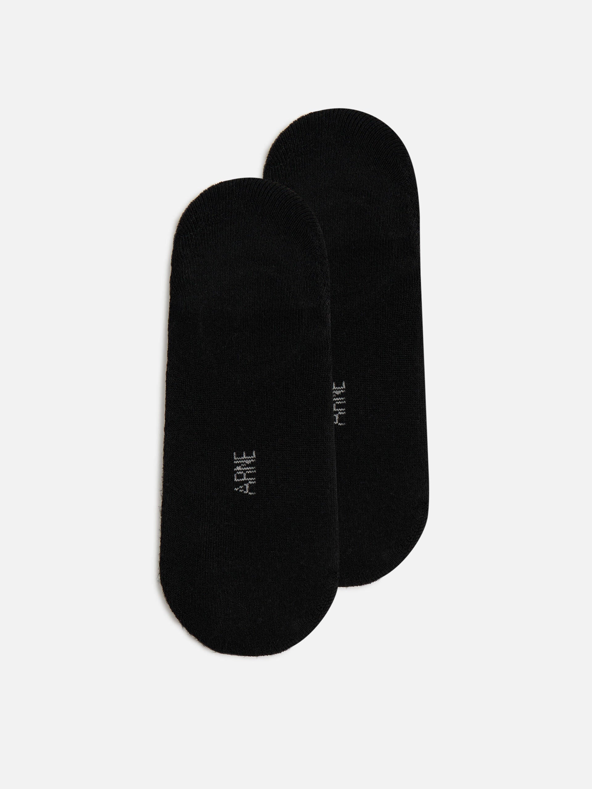 3 Pack Invisible Cushioned Sock in Black White Marl Grey