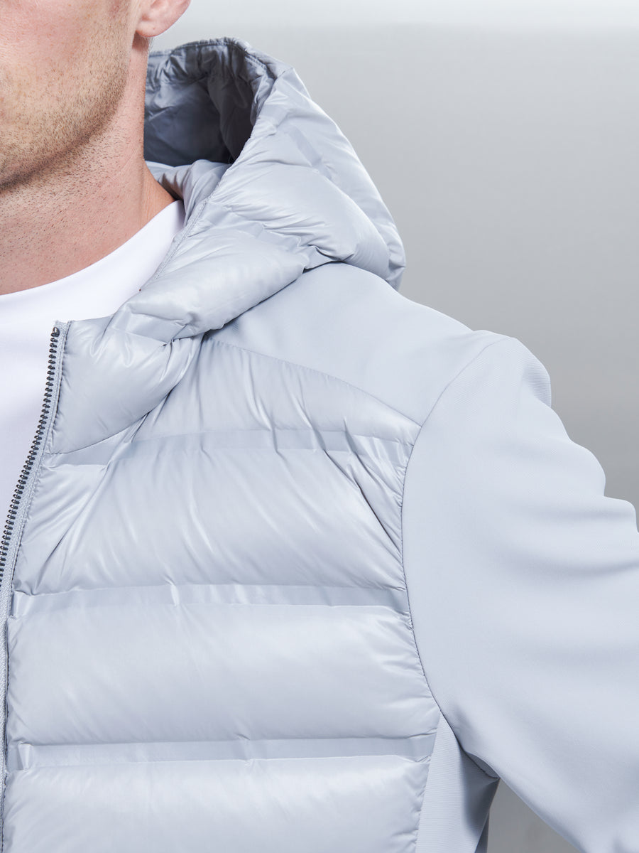 ARNE Mens JACKETS  Hybrid Zip Through Jacket - Marl Grey