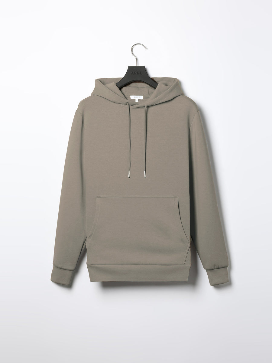 Interlock Jersey Hoodie in Taupe