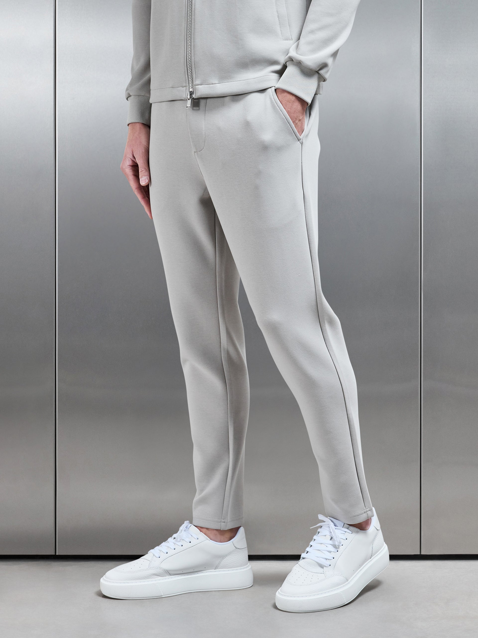 Tailored Interlock Chino Trouser in Stone