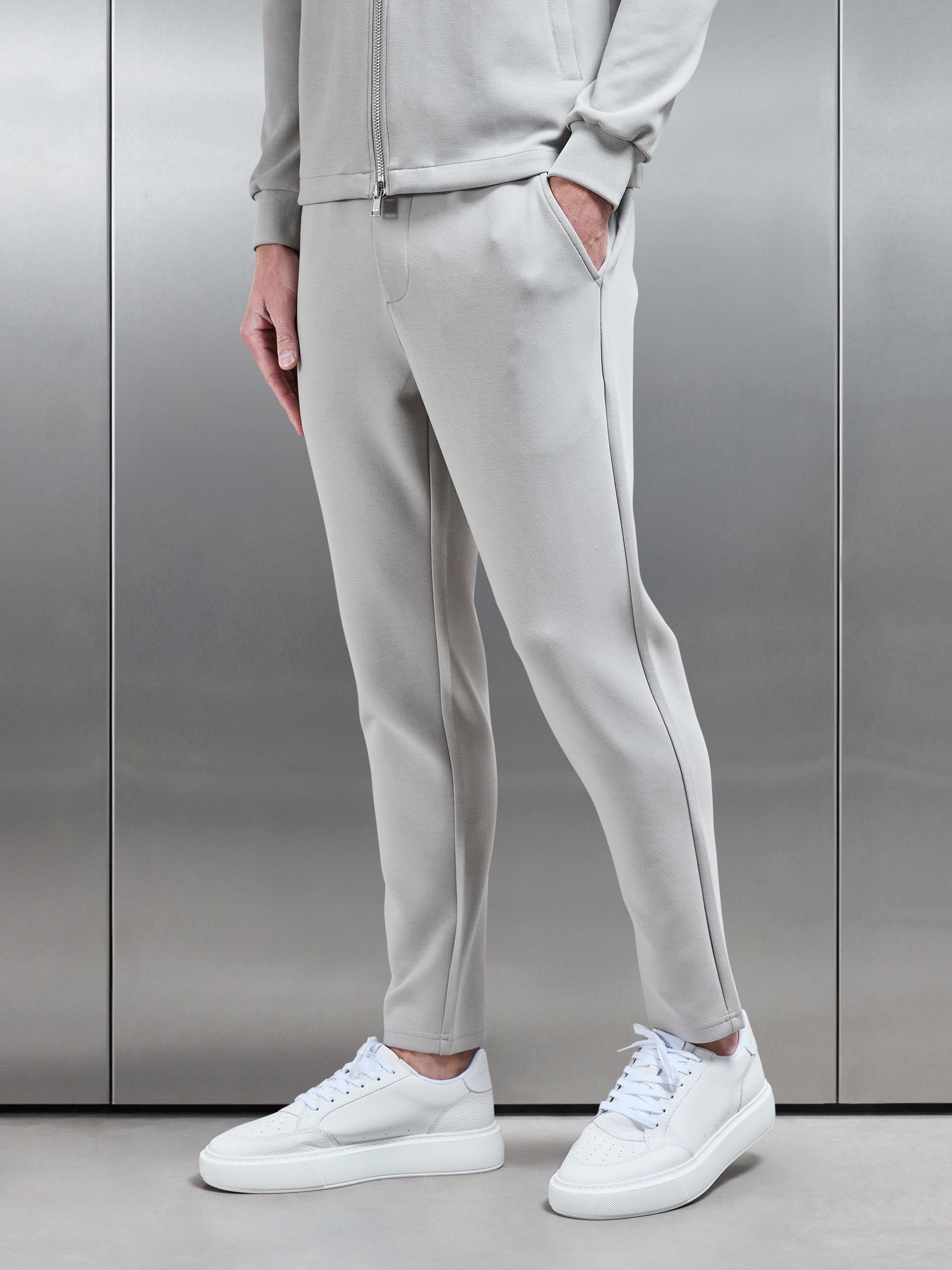 Tailored Interlock Chino Trouser in Stone