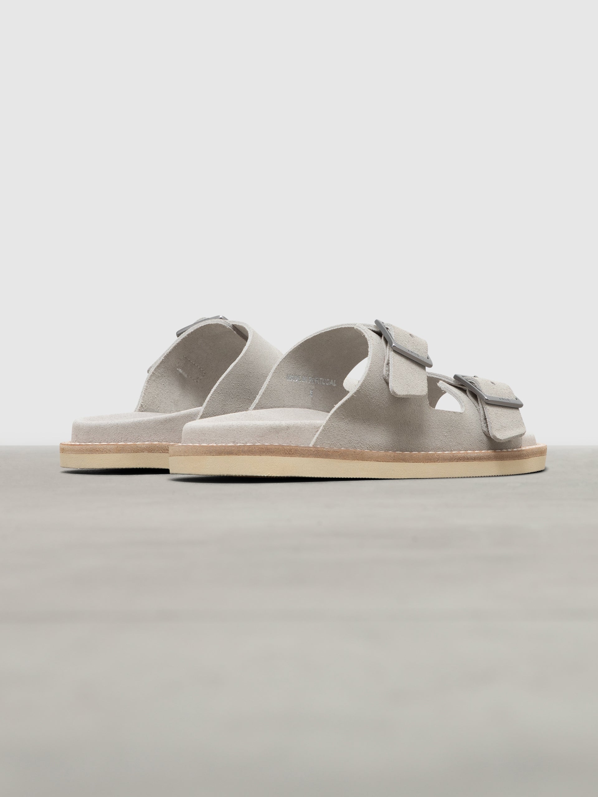 Womens Suede Sandal in Grey