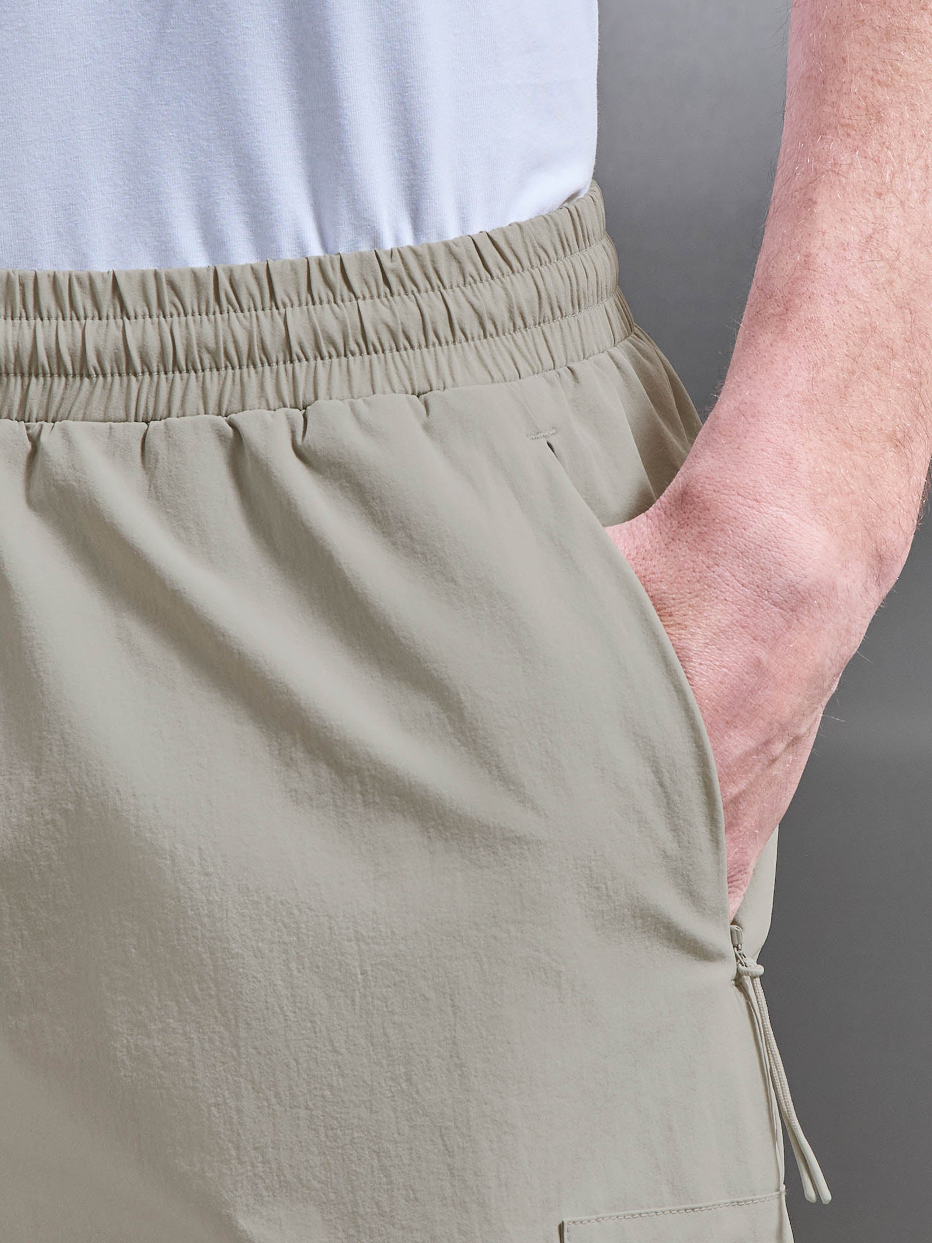 Active Cargo Short in Stone