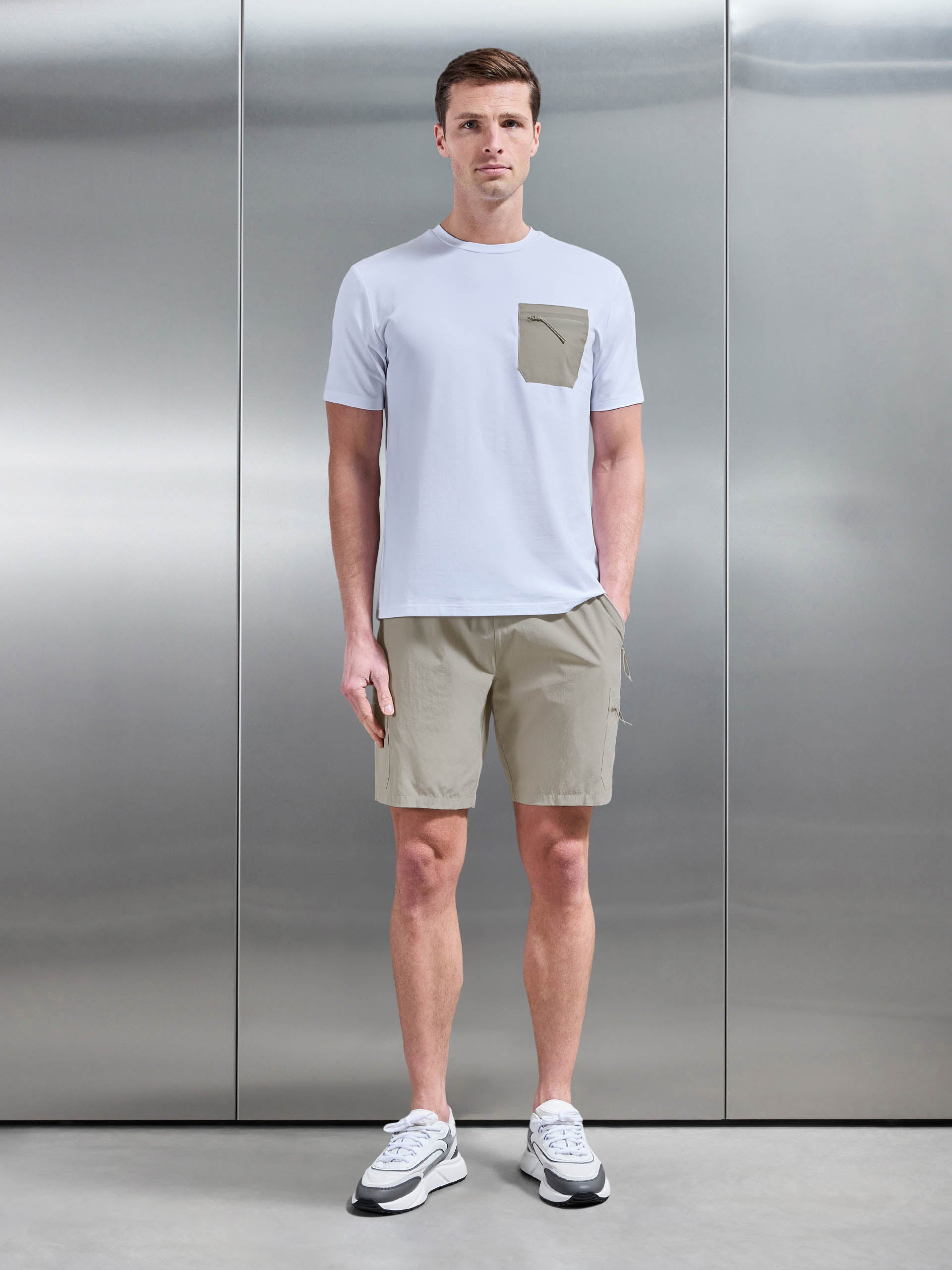 Active Cargo Short in Stone