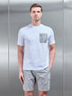 Active Cargo T-Shirt in White Mid Grey