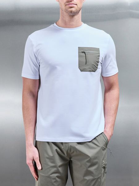 Active Cargo T-Shirt in White Olive