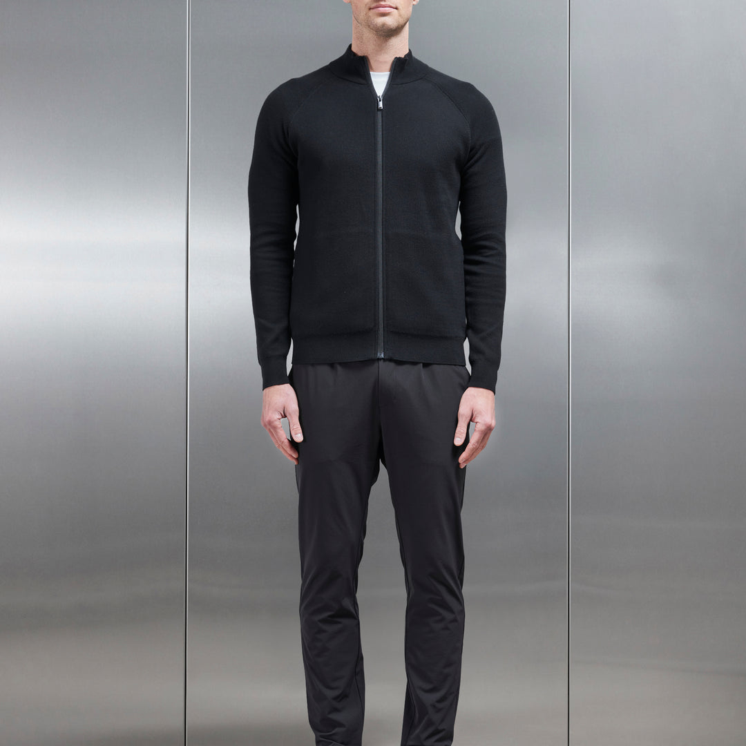 Technical Stretch Chino Trouser in Black