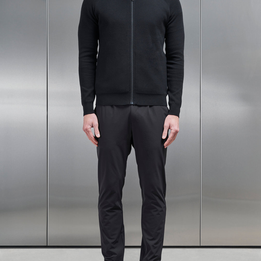 Technical Stretch Chino Trouser in Black