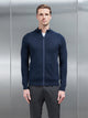 Active Knitted Zip Through Jacket in Navy