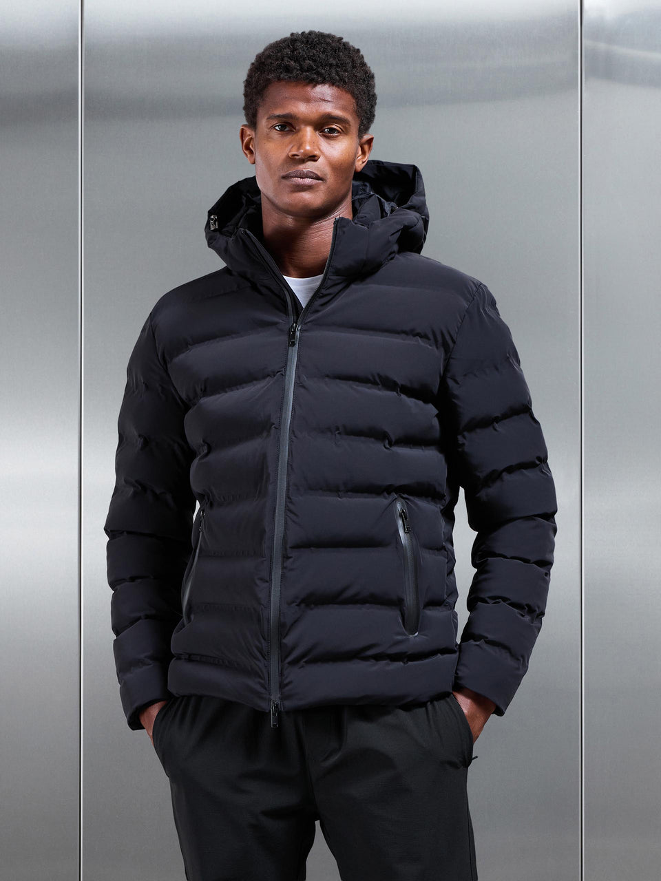Active Puffer Jacket in Black
