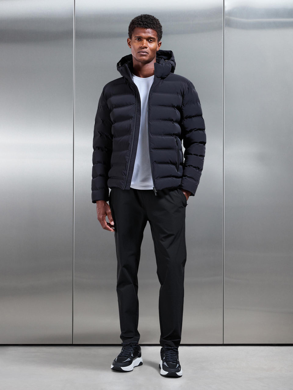 Active Puffer Jacket in Black