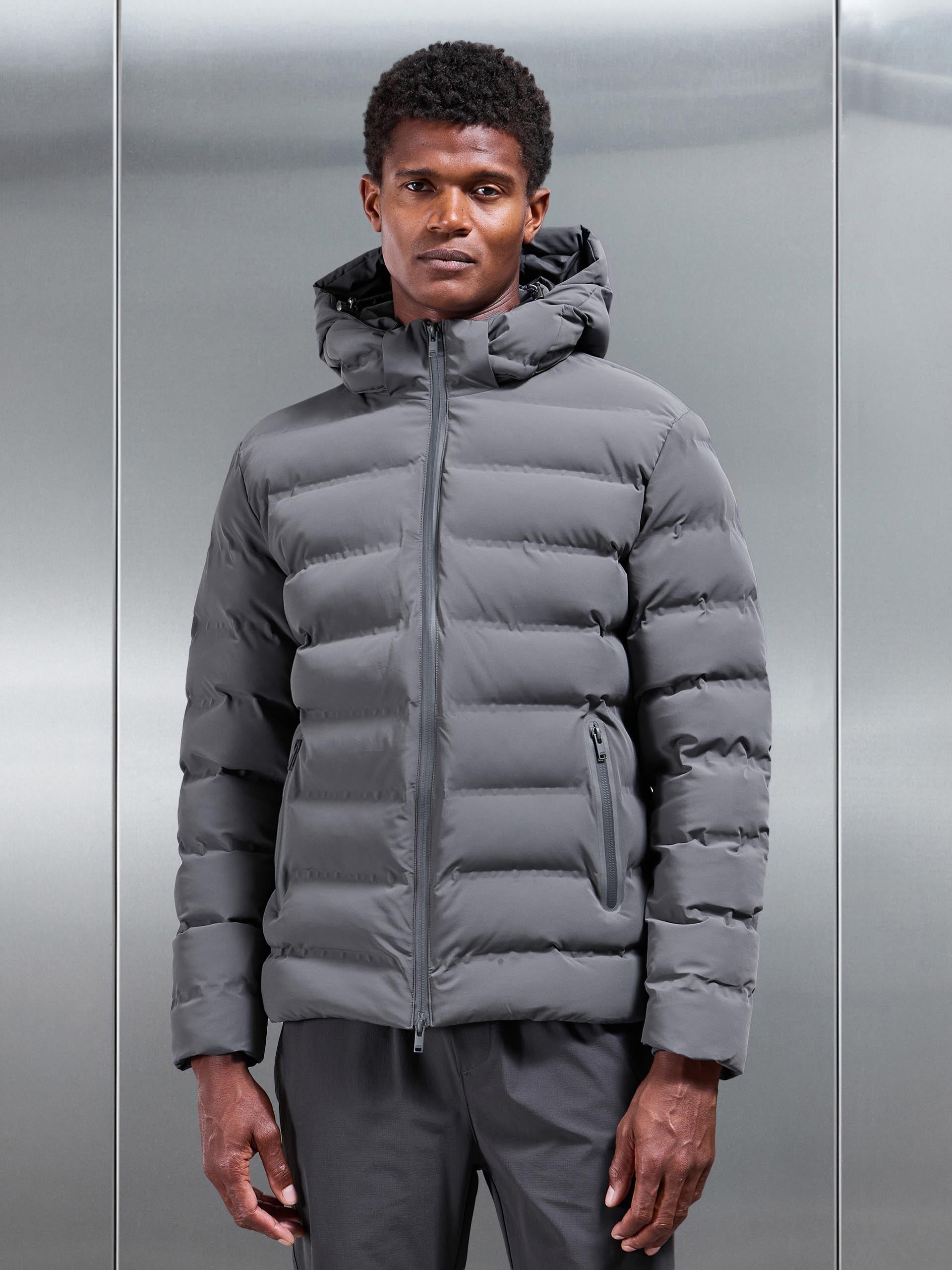 Active Puffer Jacket in Grey
