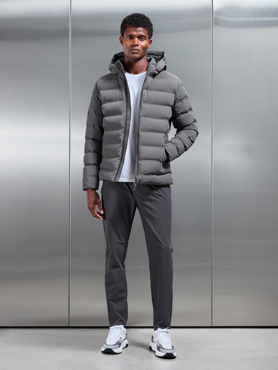 Active Puffer Jacket in Grey