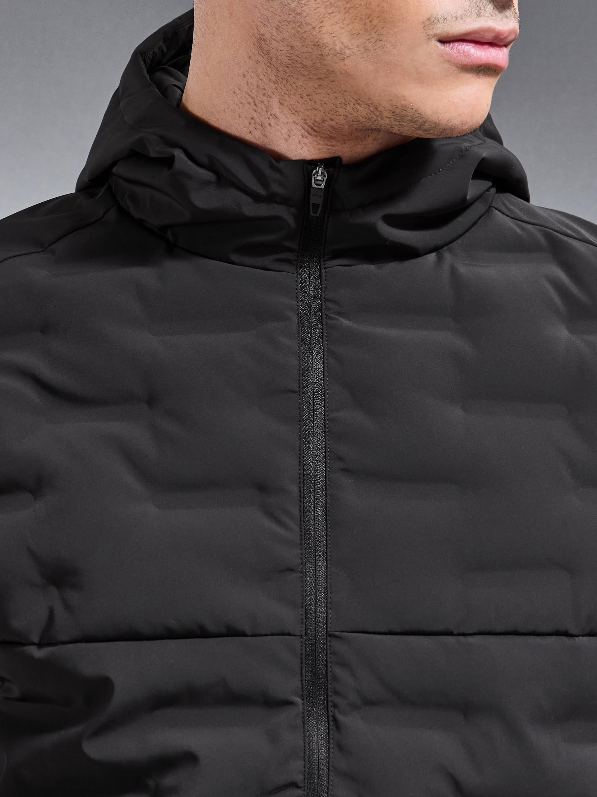 Active Quilted Windbreaker in Black