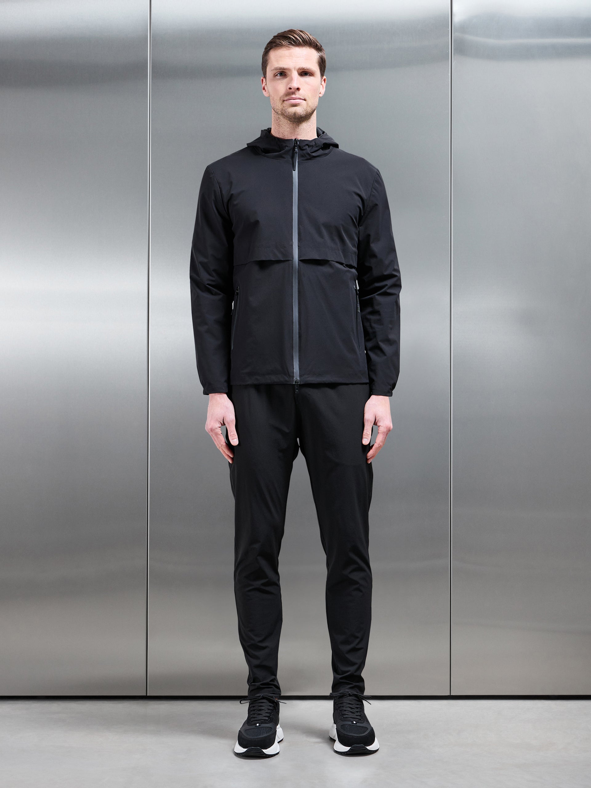Active Shell Windbreaker in Black