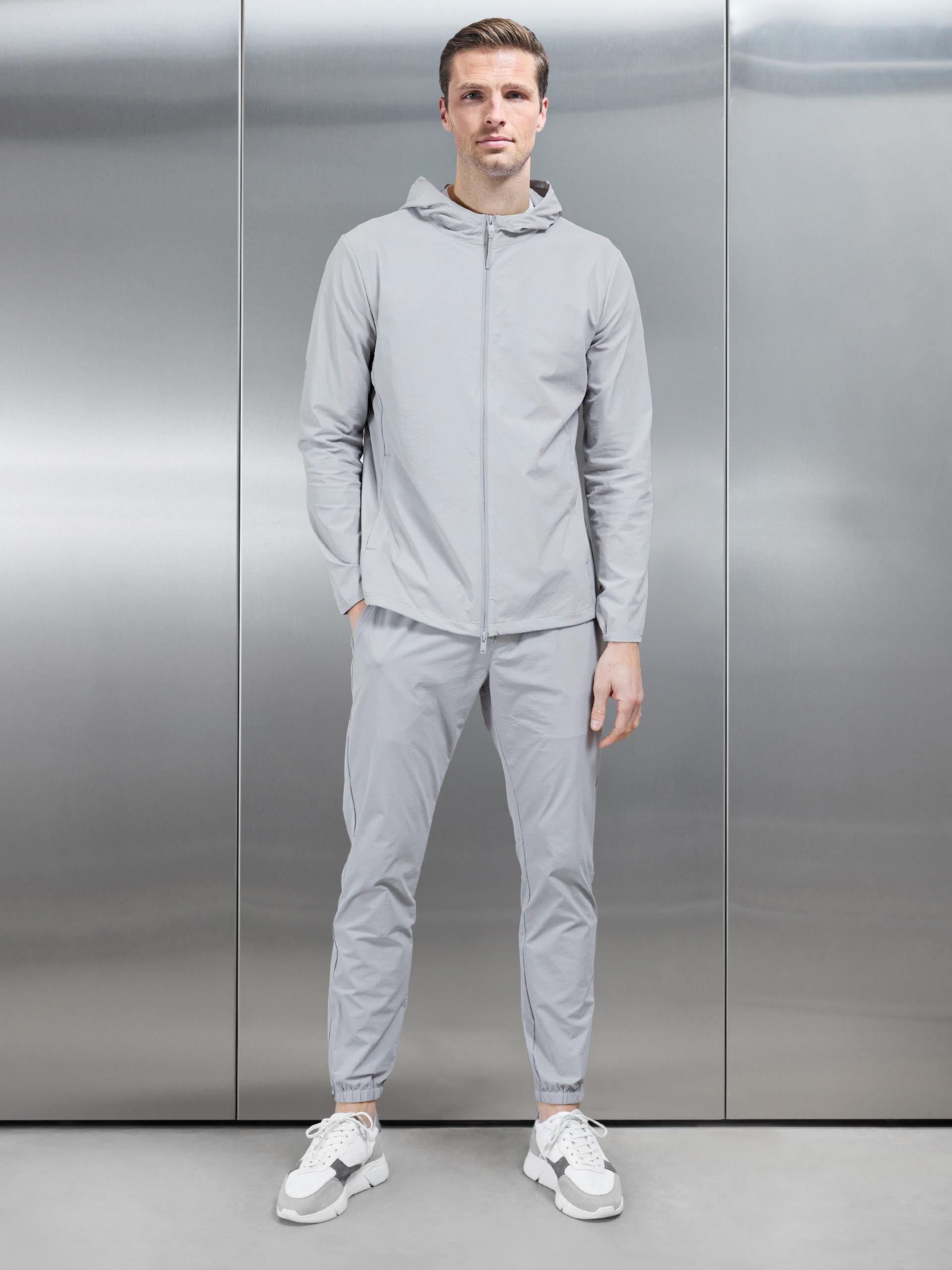 Active Technical Cuffed Trackpant in Mid Grey