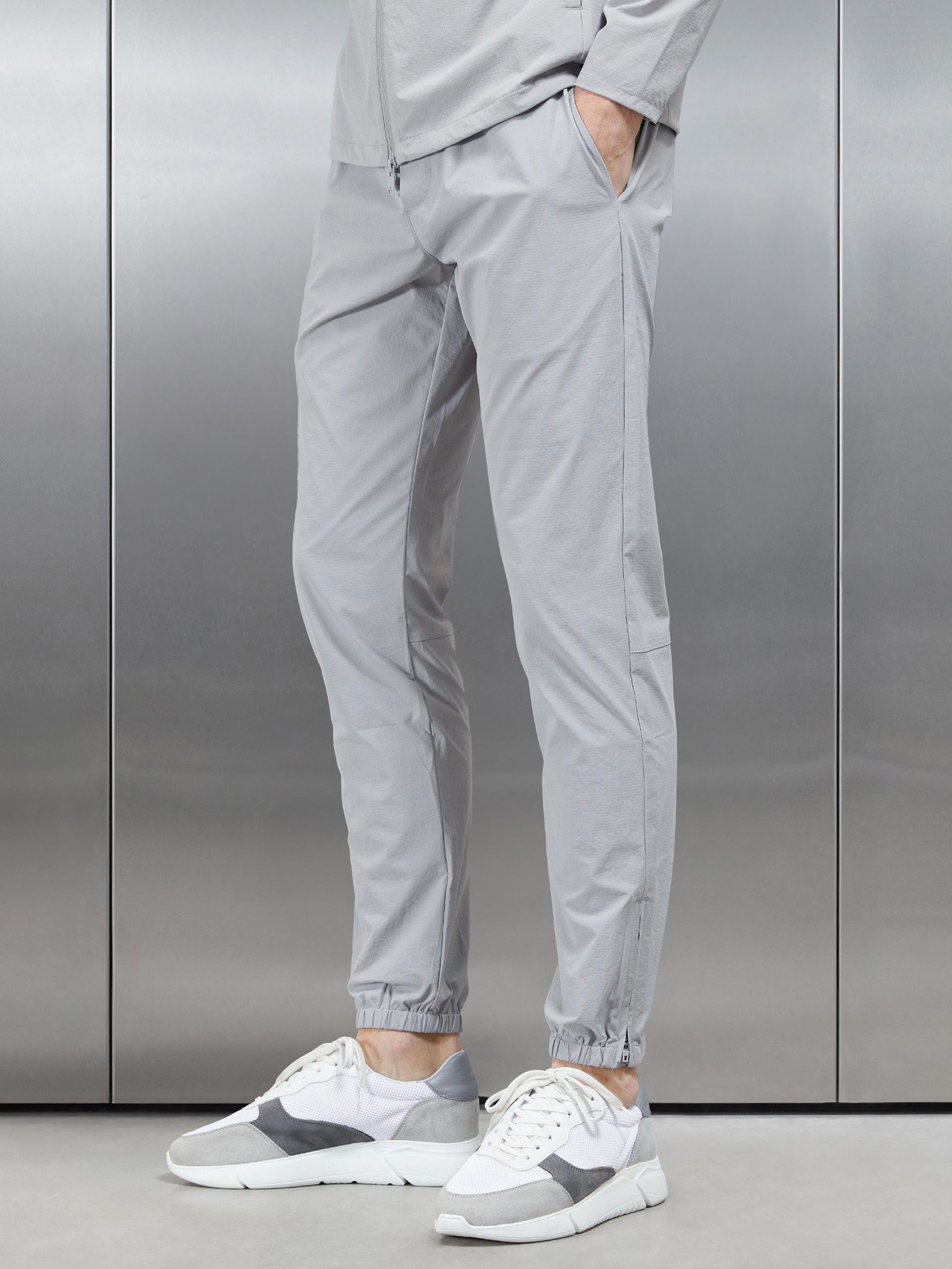 Active Technical Cuffed Trackpant in Mid Grey