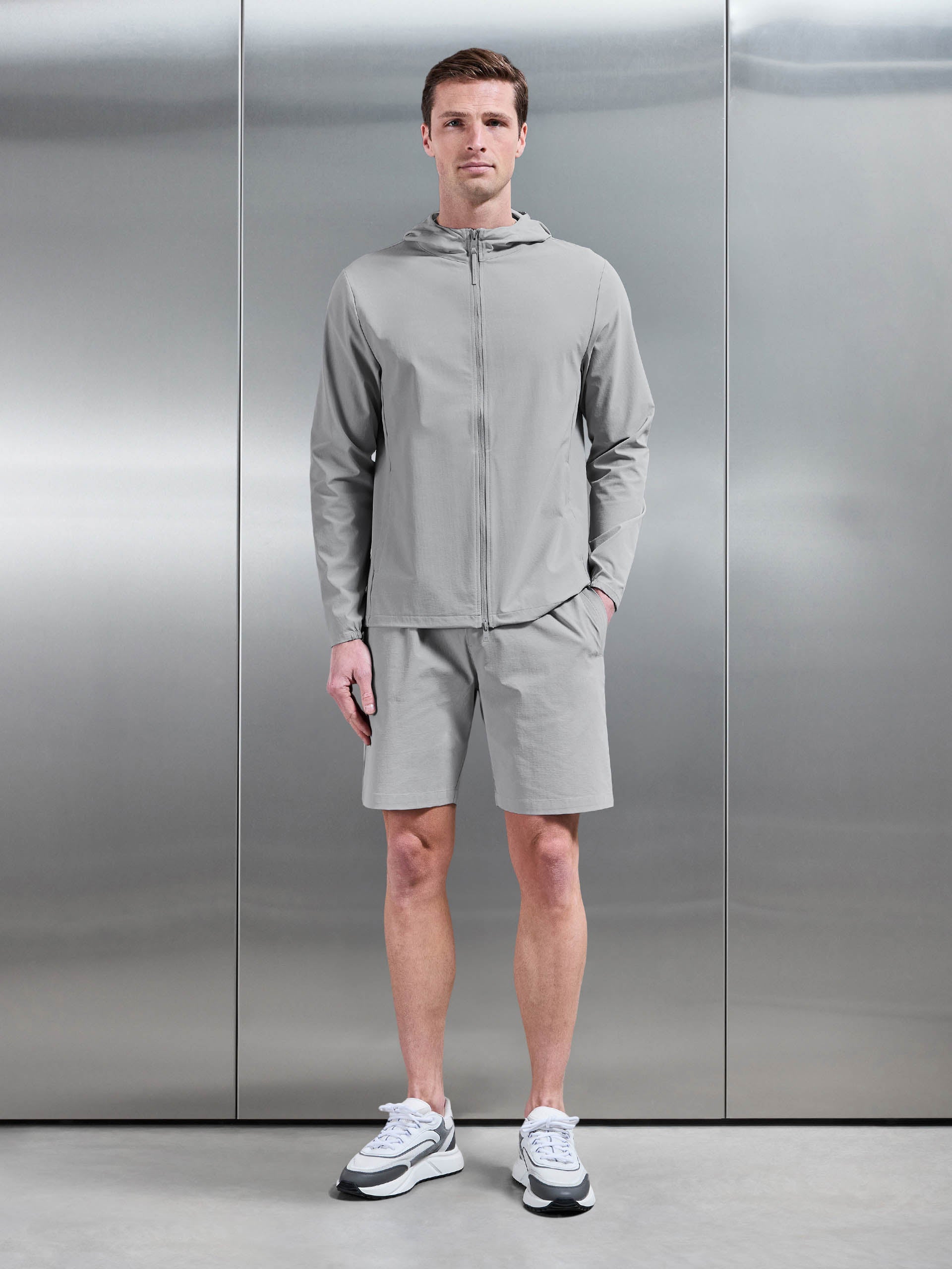 Active Technical Short in Mid Grey