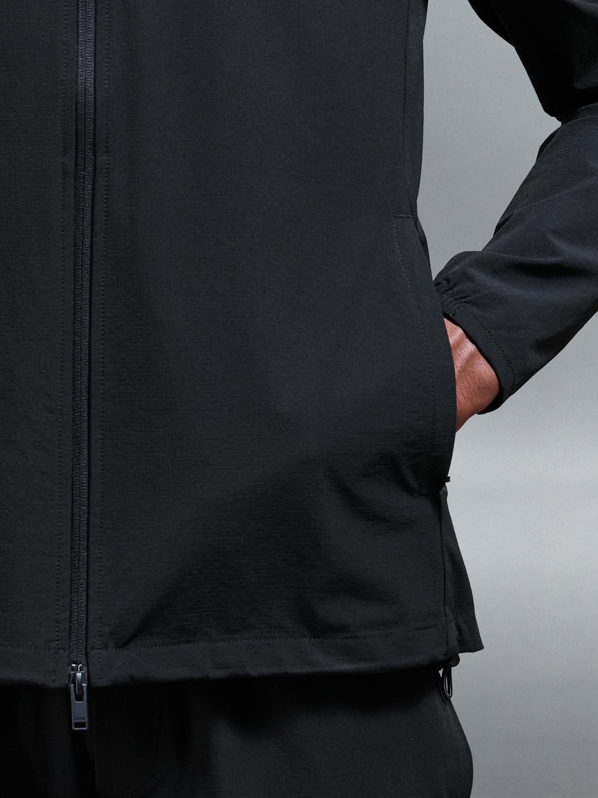 Active Technical Windbreaker in Black