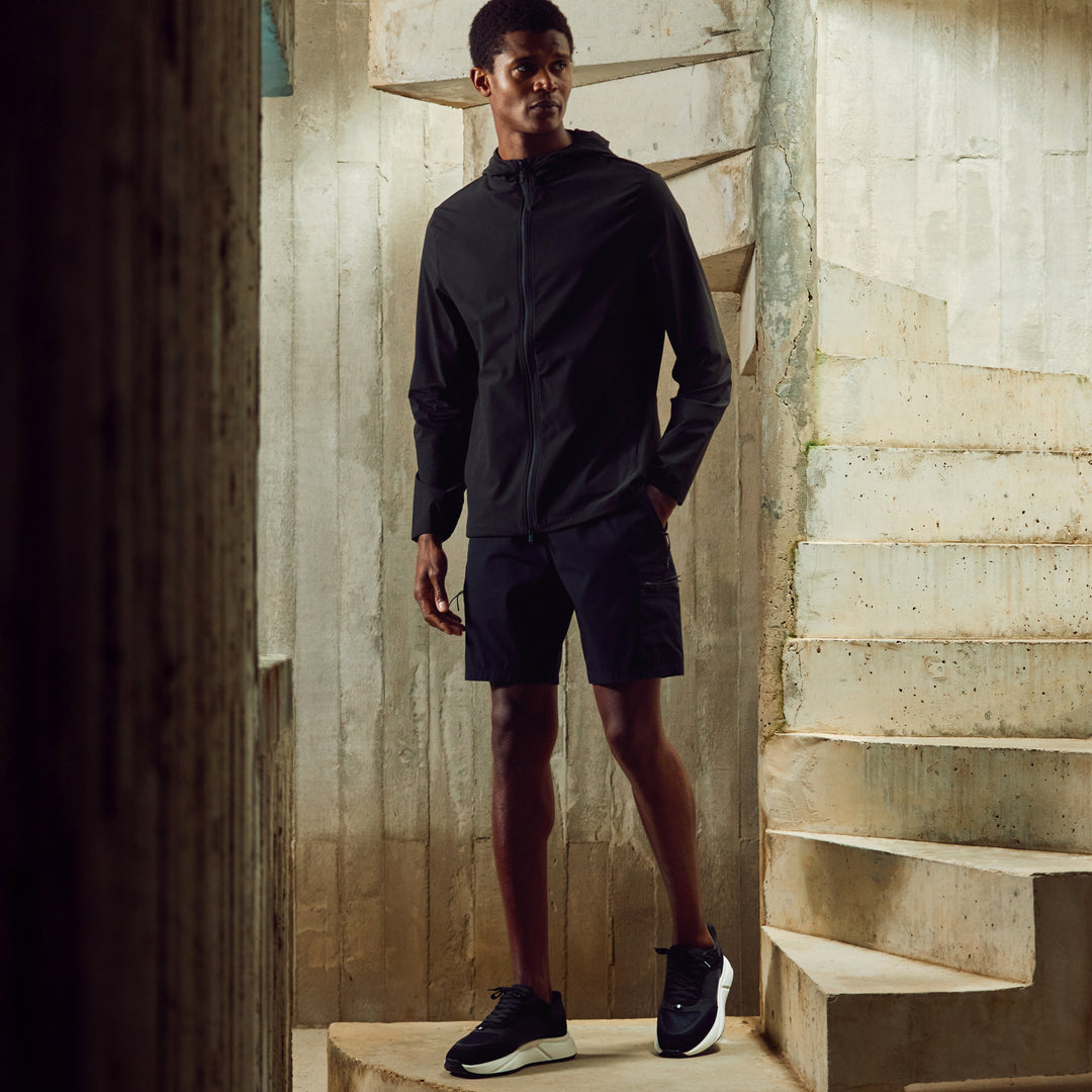 Active Technical Windbreaker in Black