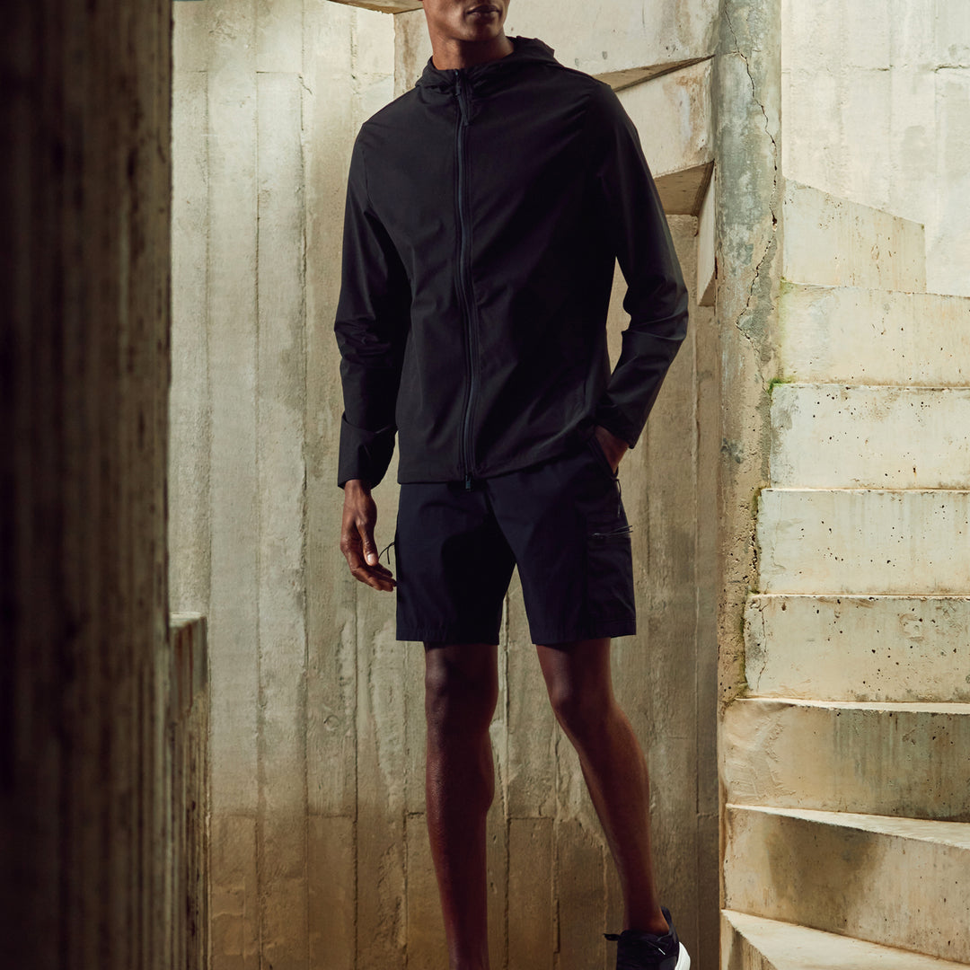 Active Technical Windbreaker in Black
