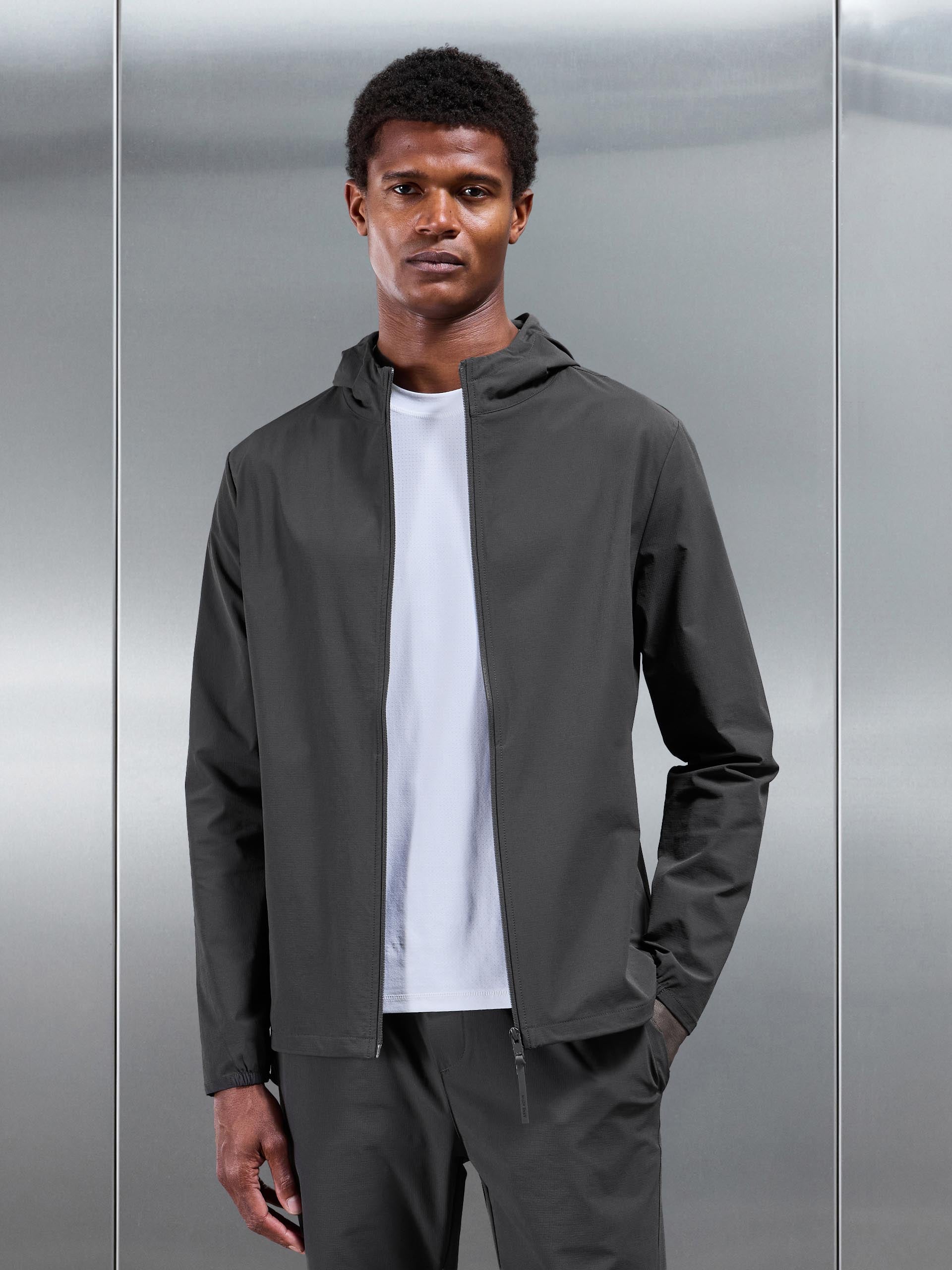 Active Technical Windbreaker in Grey