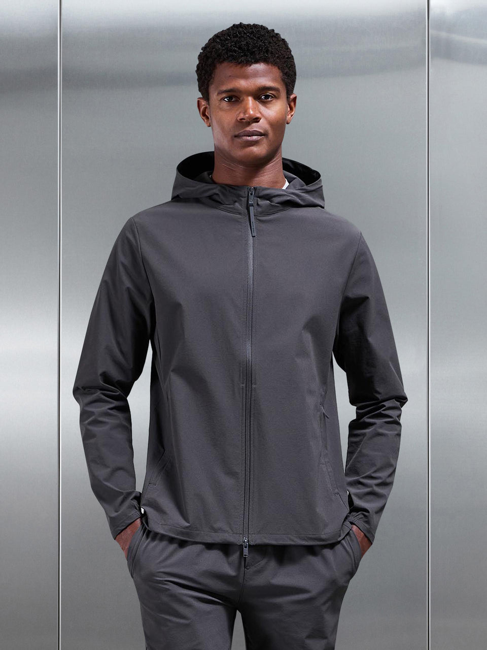 Active Technical Windbreaker in Grey