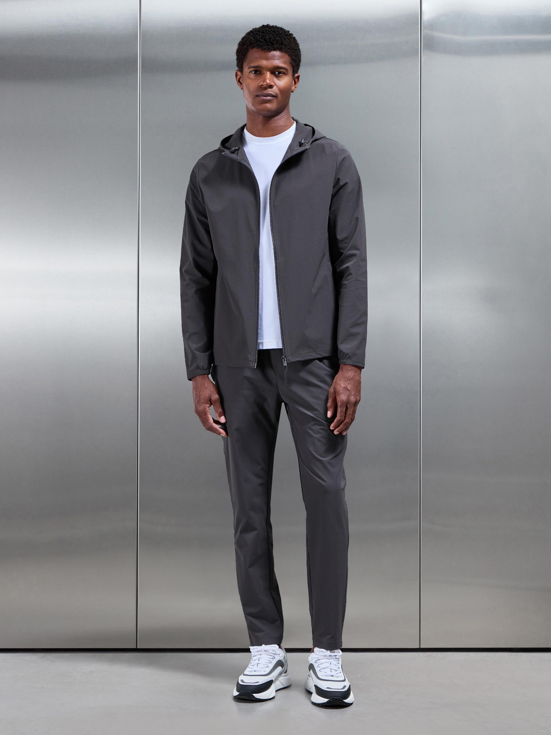 Active Technical Windbreaker in Grey