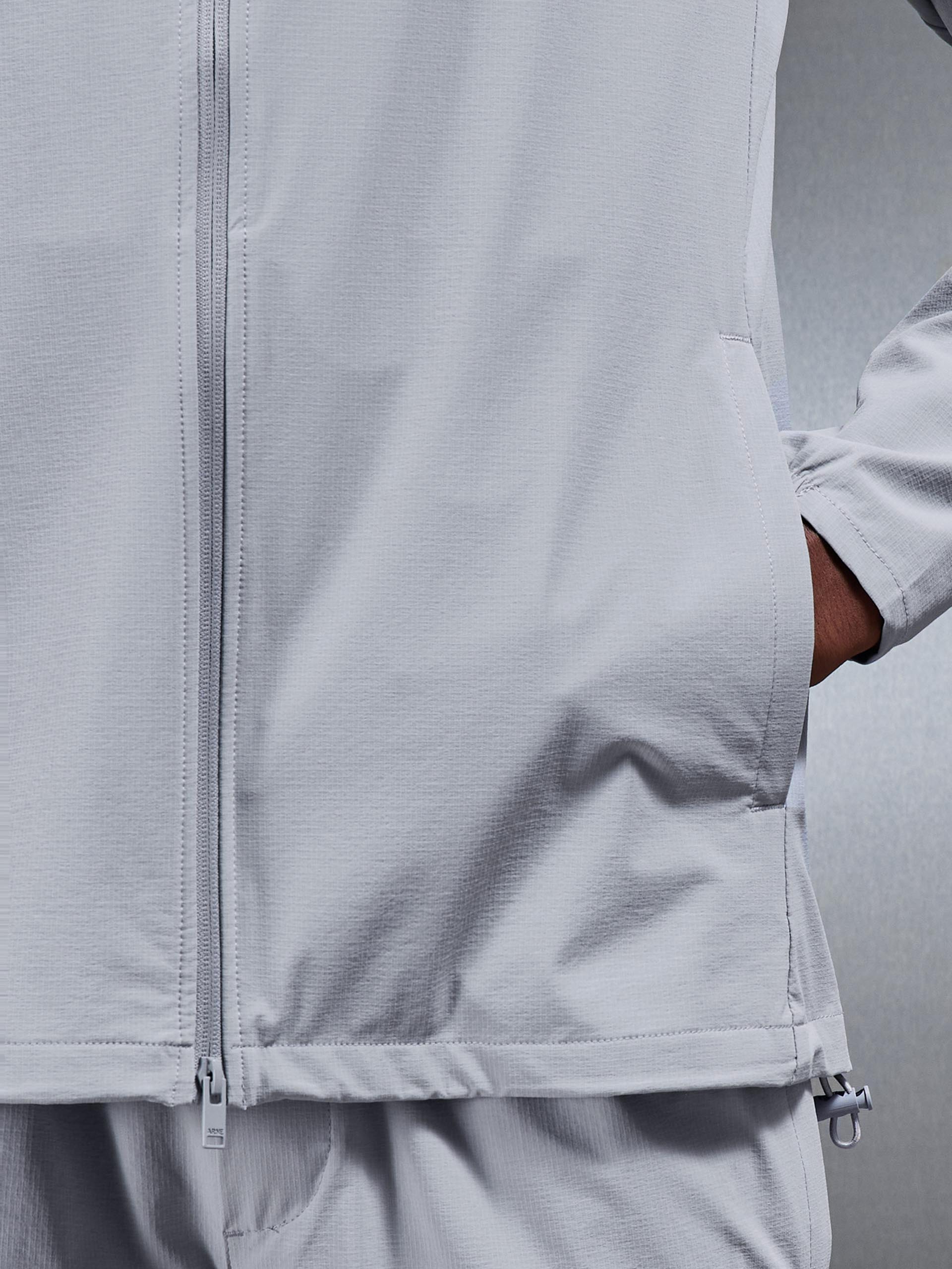 Active Technical Windbreaker in Mid Grey