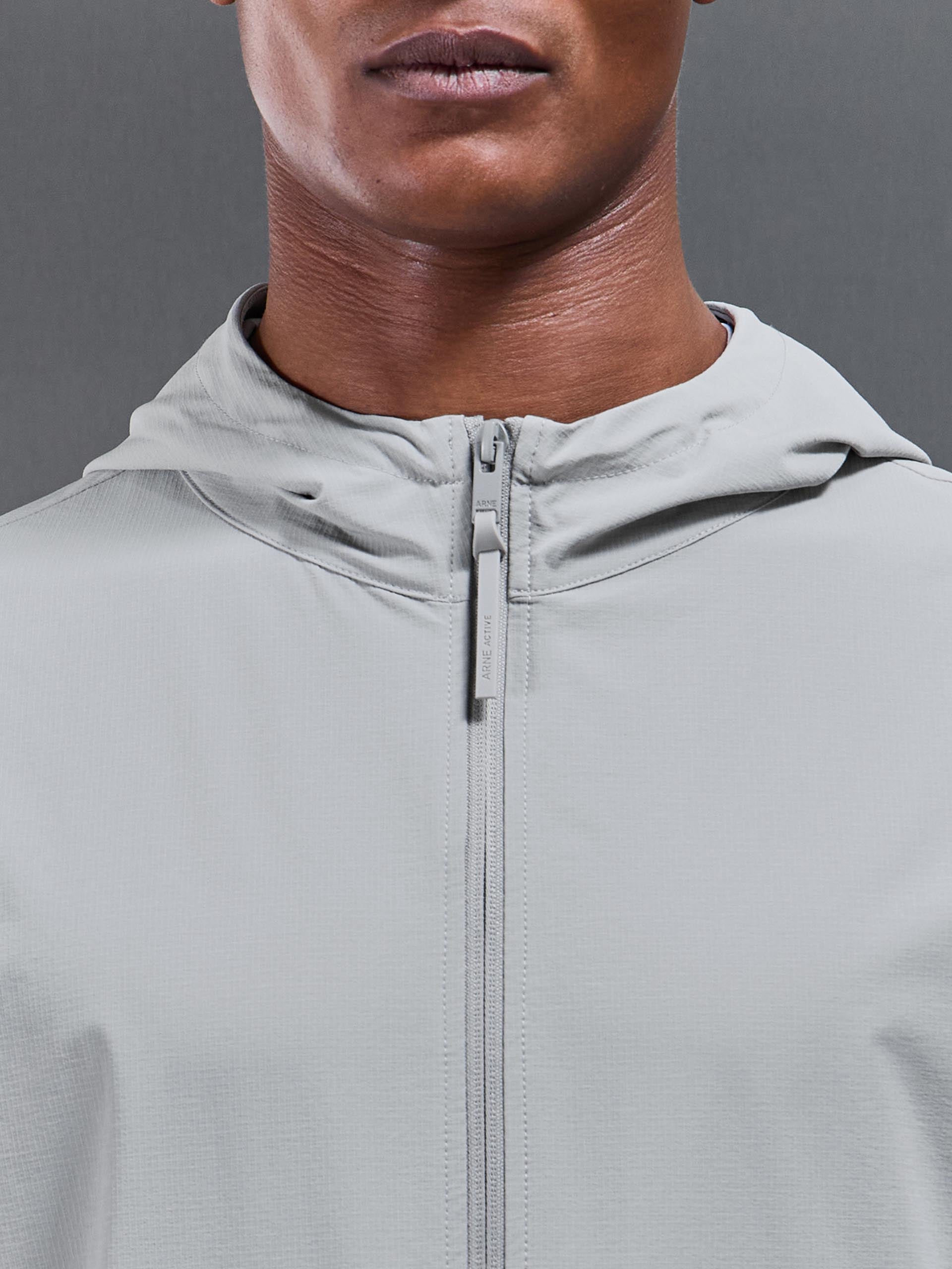Active Technical Windbreaker in Mid Grey