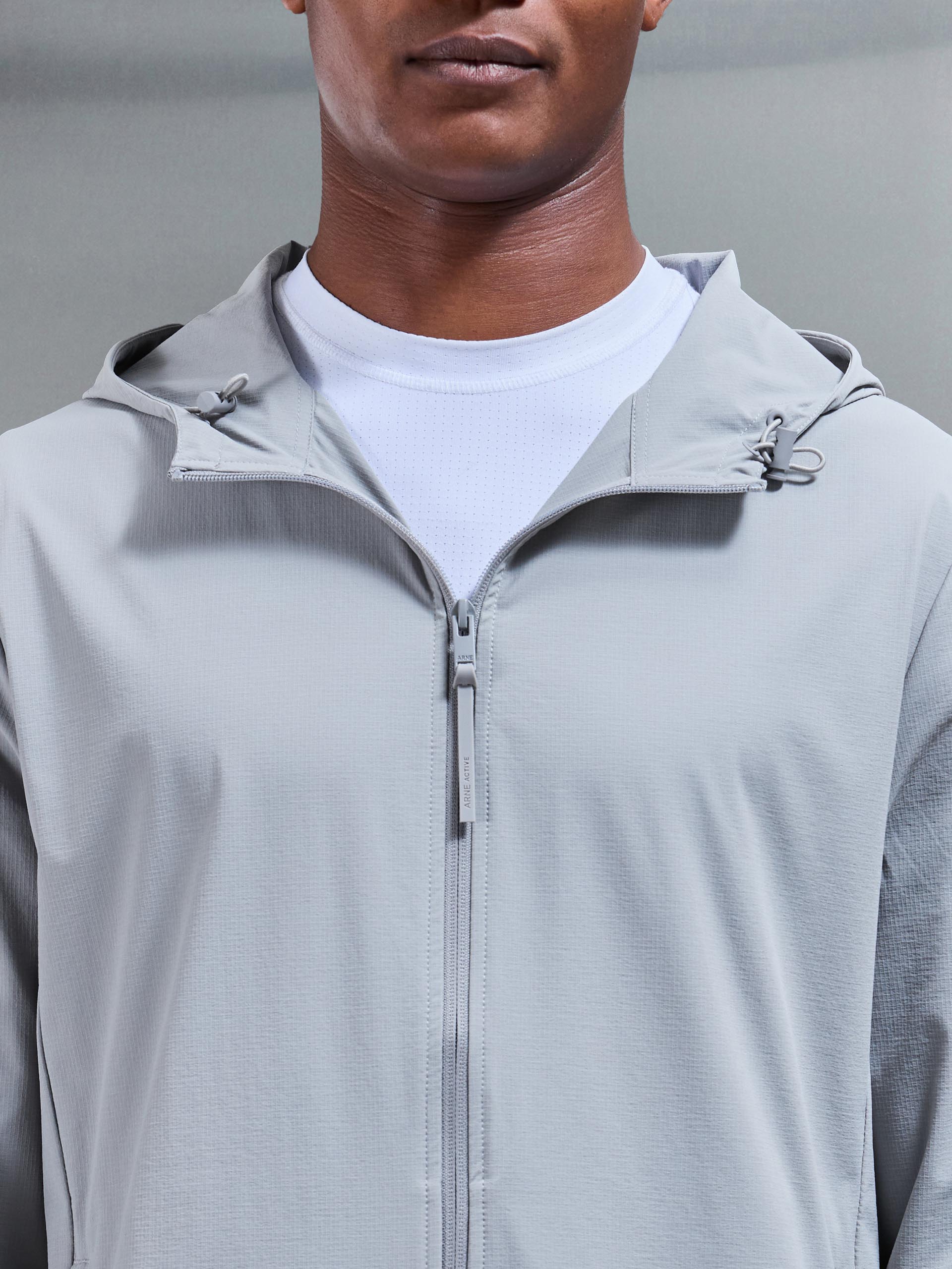 Active Technical Windbreaker in Mid Grey
